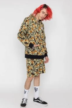 BROKEN PROMISES Reaper Camo Zip Hoodie Green Hoodies