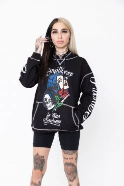 CASH True Sadness Contrast Stitch Hoodie