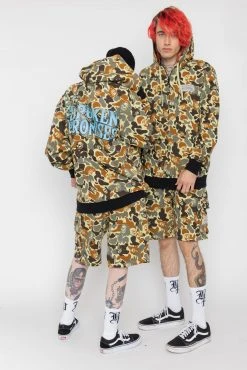 BROKEN PROMISES Reaper Camo Zip Hoodie Green Hoodies