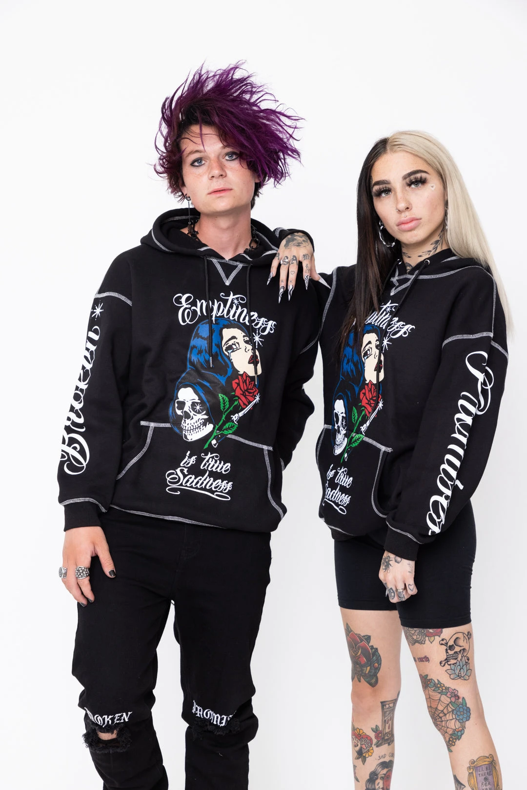 CASH True Sadness Contrast Stitch Hoodie