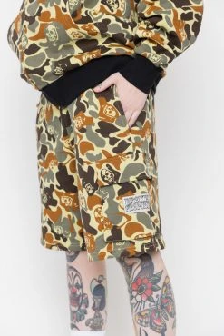 BROKEN PROMISES Reaper Camo Fleece Shorts Bottoms