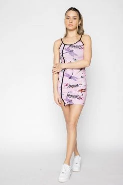 BROKEN PROMISES Womens Dragonflies Tank Dress