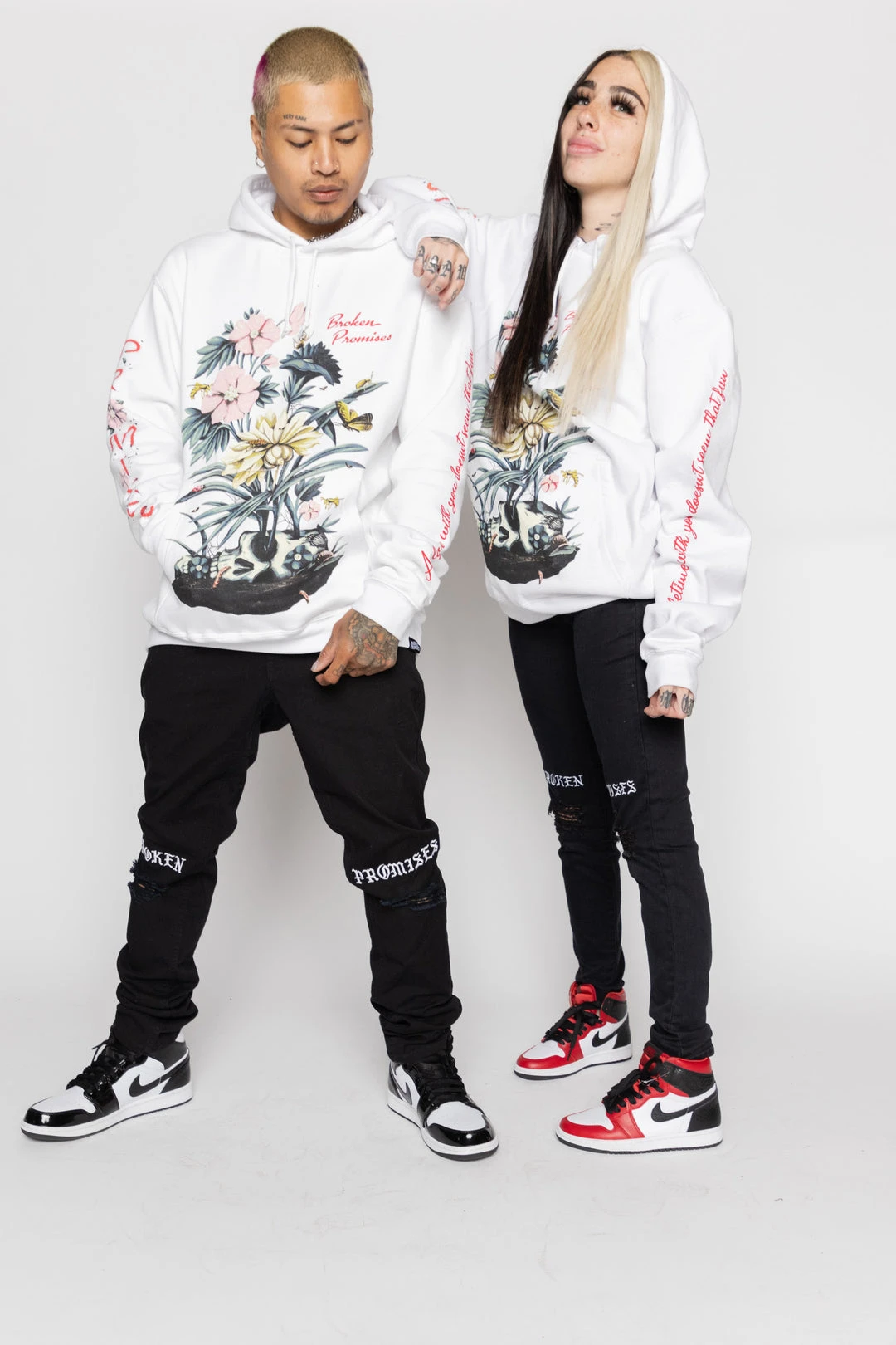 BROKEN PROMISES Hoodies Lovely Decay Hoodie White