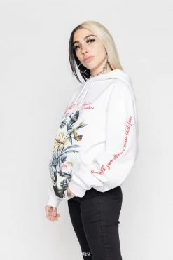 BROKEN PROMISES Hoodies Lovely Decay Hoodie White