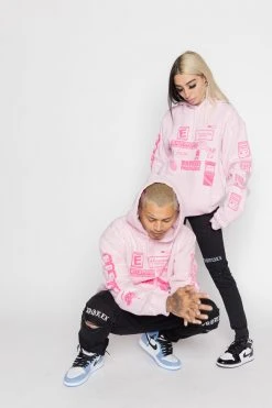 BROKEN PROMISES Don't Play Games Hoodie Pink Hoodies