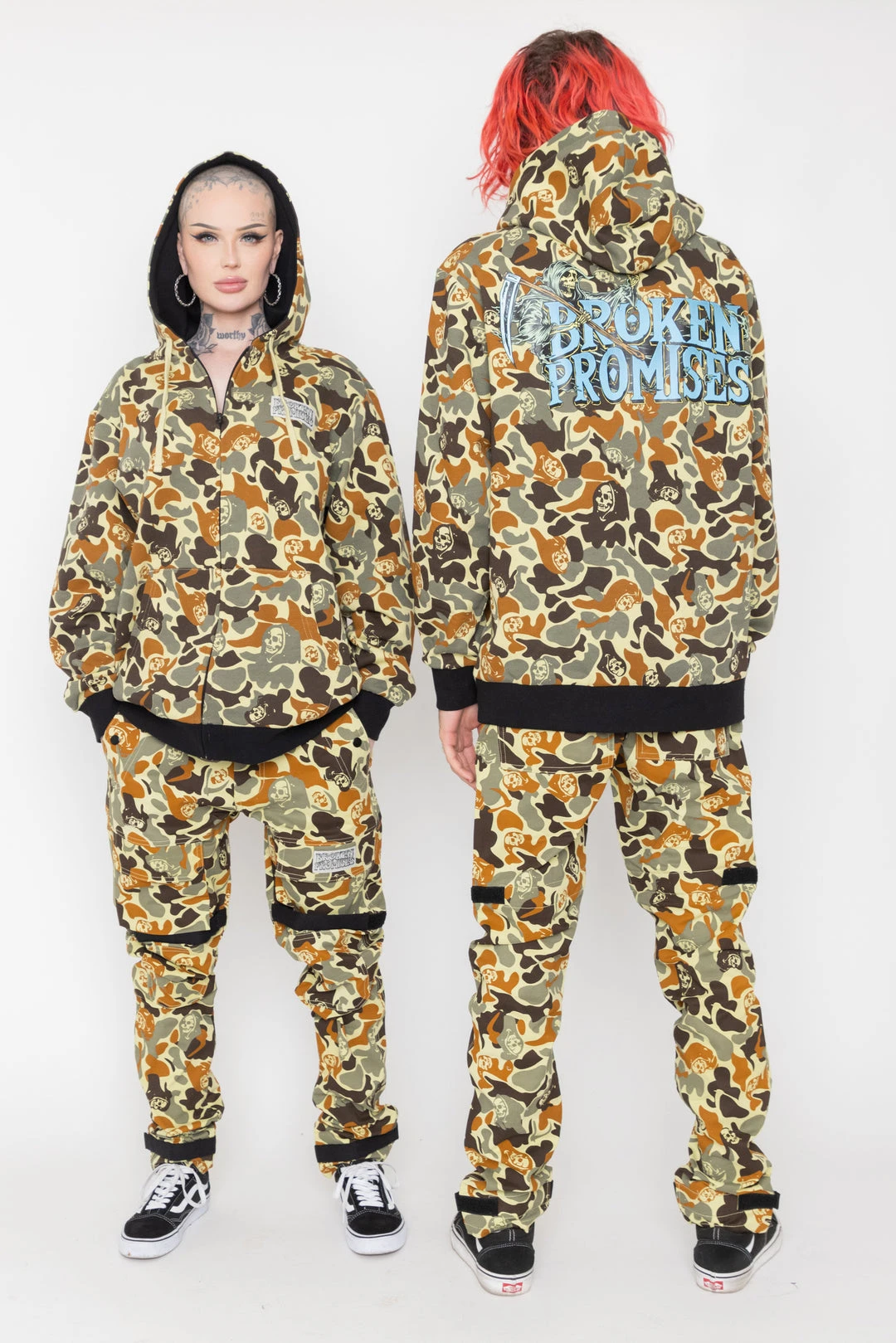 BROKEN PROMISES Reaper Camo Tied Down Pants