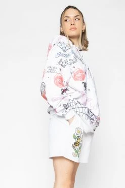 BROKEN PROMISES Bottoms Honey Bee White Shorts