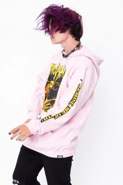 BROKEN PROMISES Hoodies Sad Songs Hoodie Pink