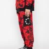 BROKEN PROMISES Bottoms Demon Camo Fleece Sweatpants Red