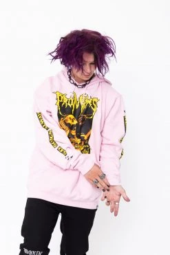 BROKEN PROMISES Hoodies Sad Songs Hoodie Pink