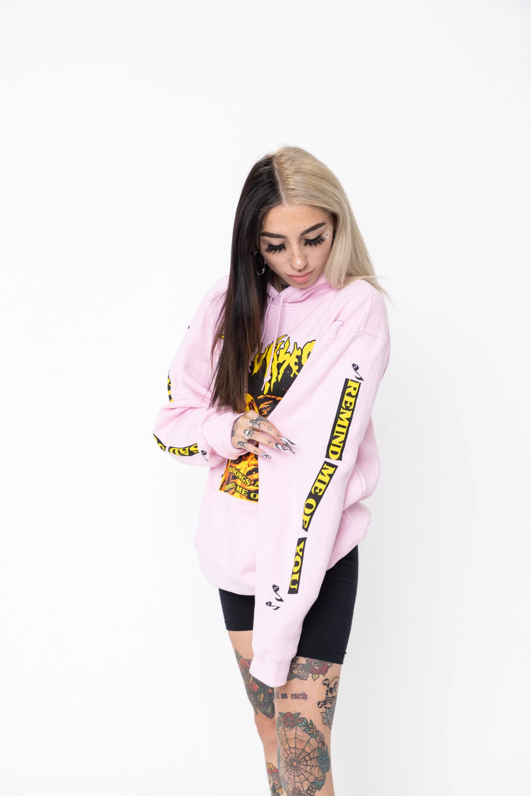 BROKEN PROMISES Hoodies Sad Songs Hoodie Pink
