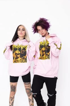 BROKEN PROMISES Hoodies Sad Songs Hoodie Pink