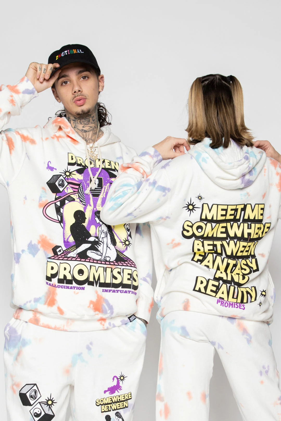 BROKEN PROMISES Fantasy & Reality Hoodie