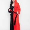 BROKEN PROMISES Red/Black Split Devil Horn Robe