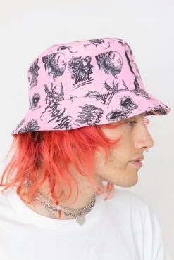 BROKEN PROMISES Headwear Secret Crush Pink Bucket Hat