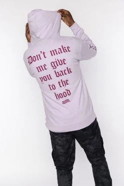 BROKEN PROMISES Hoodies Back To The Hood Lavender Hoodie