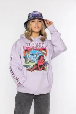 BROKEN PROMISES Hoodies Back To The Hood Lavender Hoodie