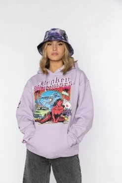 BROKEN PROMISES Hoodies Back To The Hood Lavender Hoodie