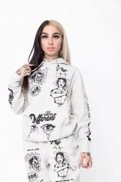 BROKEN PROMISES Hoodies Bye My Love Hoodie Heather Grey