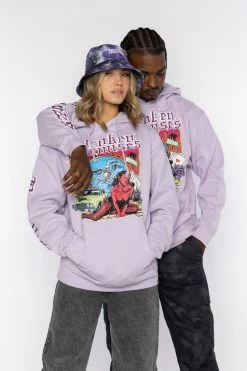 BROKEN PROMISES Hoodies Back To The Hood Lavender Hoodie