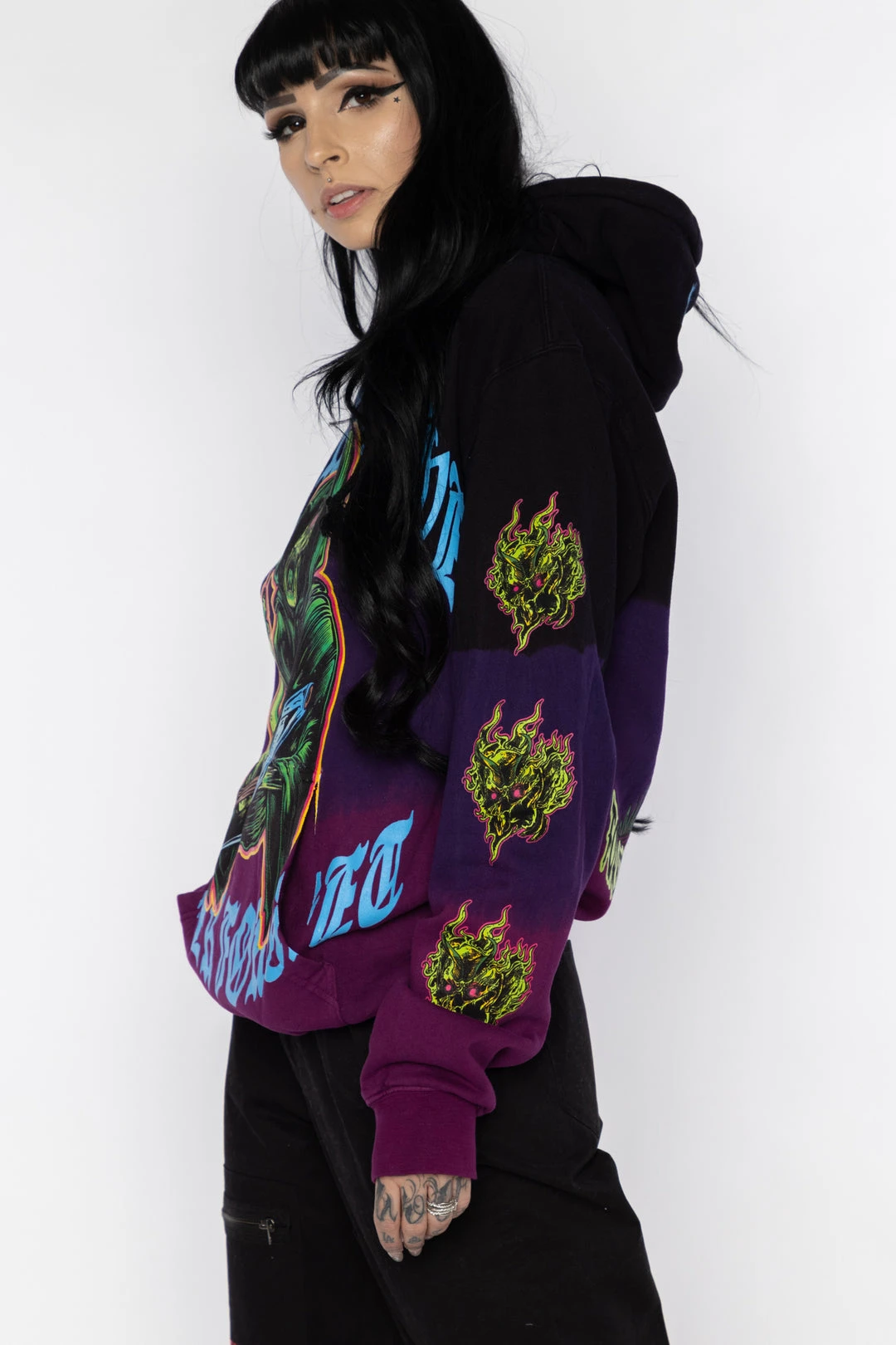 BROKEN PROMISES Hoodies Grave Goblin Dip Dye Hoodie