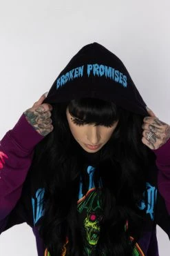 BROKEN PROMISES Hoodies Grave Goblin Dip Dye Hoodie