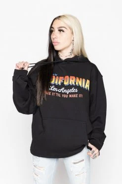 BROKEN PROMISES Hoodies Sadifornia Hoodie Black