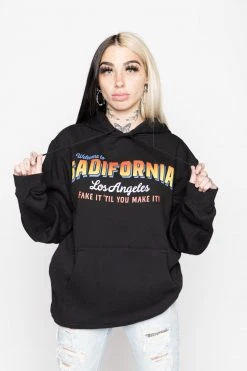 BROKEN PROMISES Hoodies Sadifornia Hoodie Black