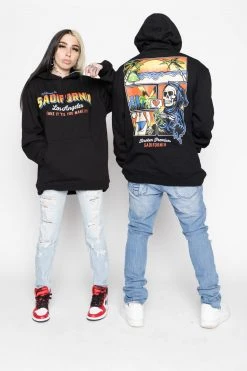 BROKEN PROMISES Hoodies Sadifornia Hoodie Black