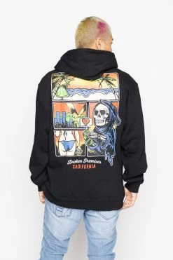 BROKEN PROMISES Hoodies Sadifornia Hoodie Black