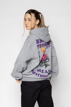 BROKEN PROMISES Hoodies BP Without You Hoodie Grey