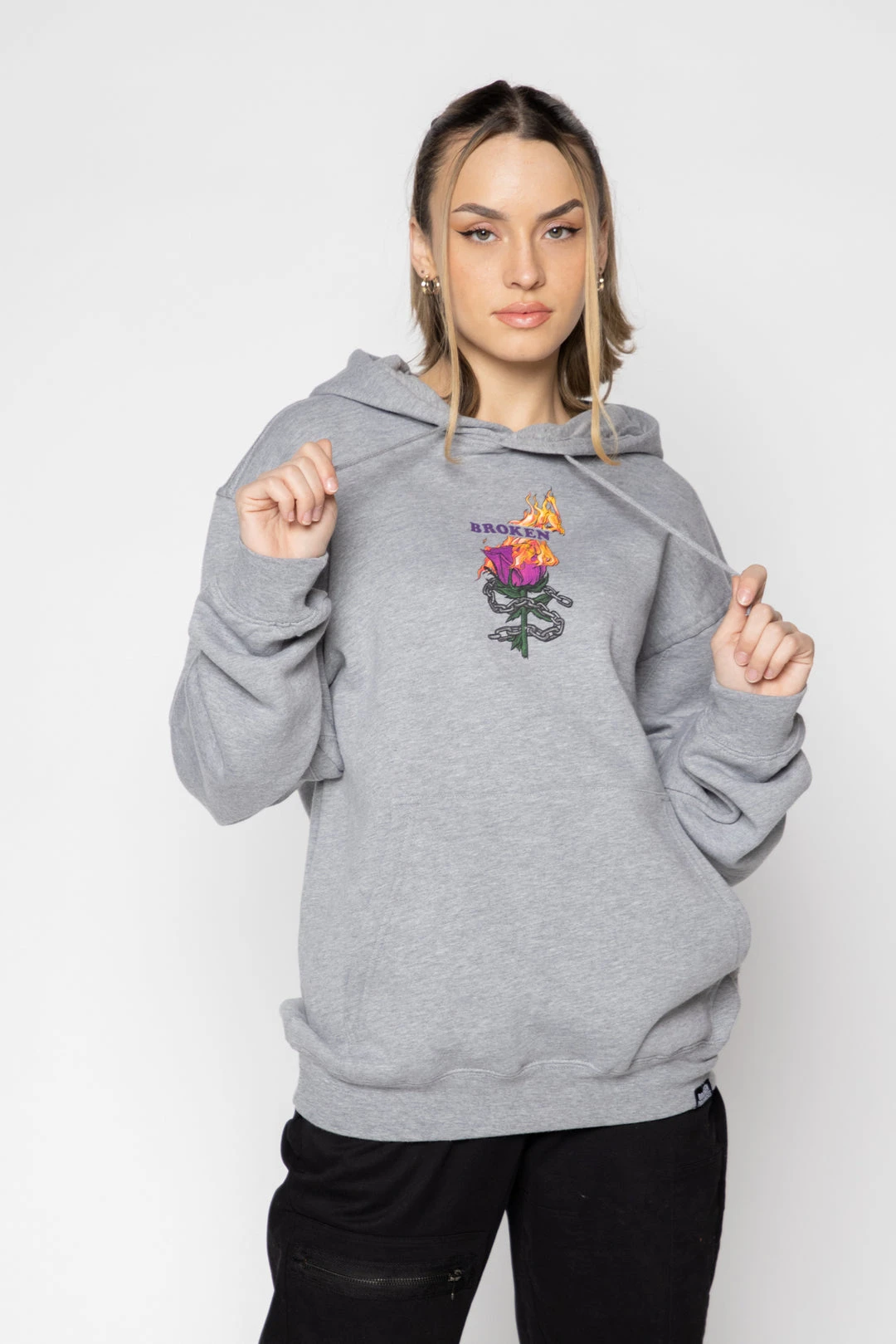 BROKEN PROMISES Hoodies BP Without You Hoodie Grey