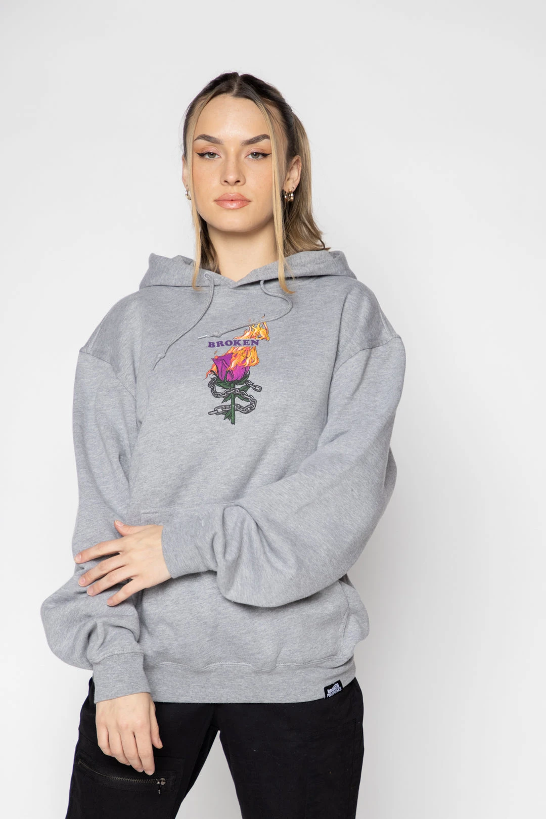 BROKEN PROMISES Hoodies BP Without You Hoodie Grey