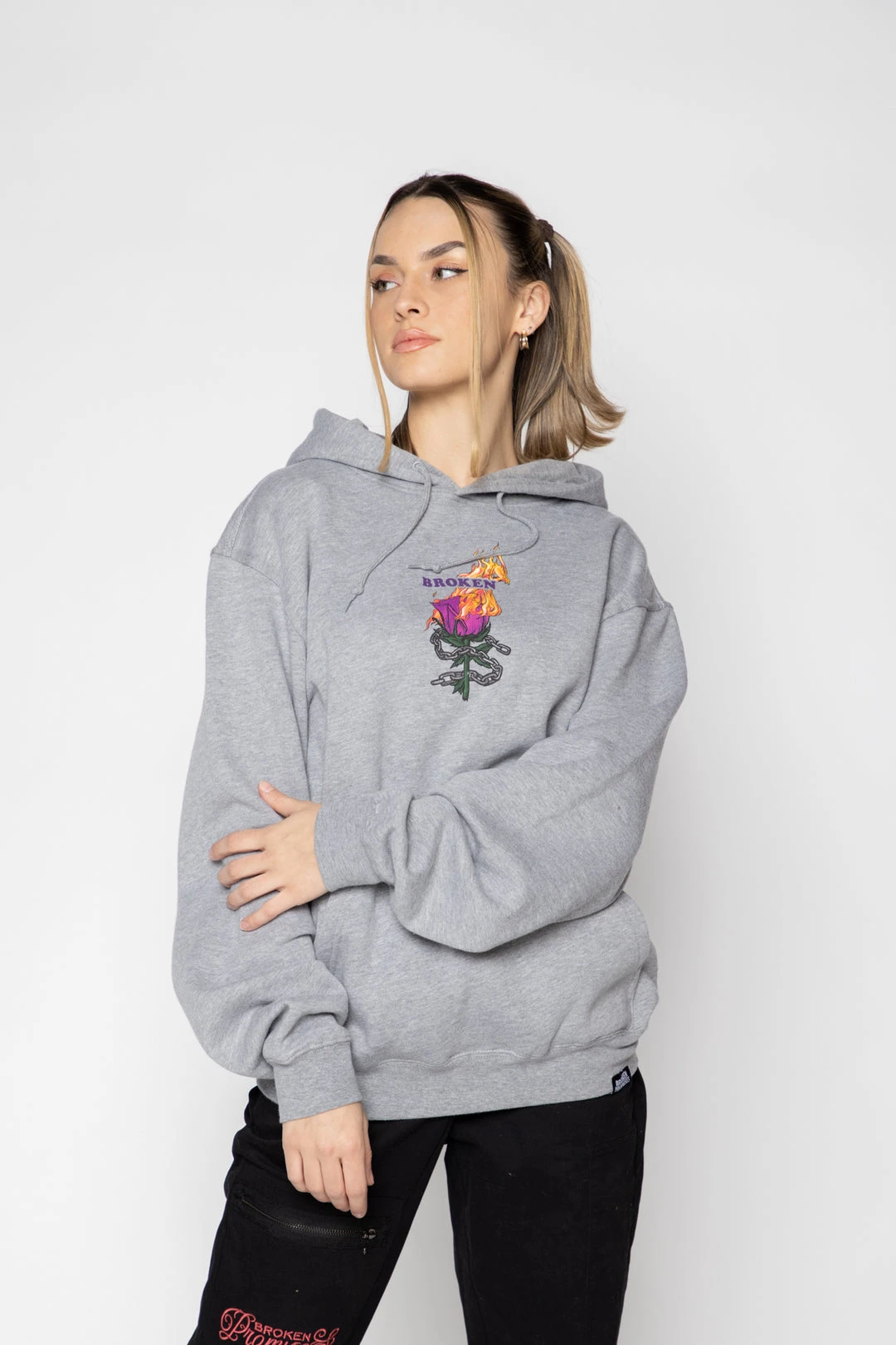 BROKEN PROMISES Hoodies BP Without You Hoodie Grey