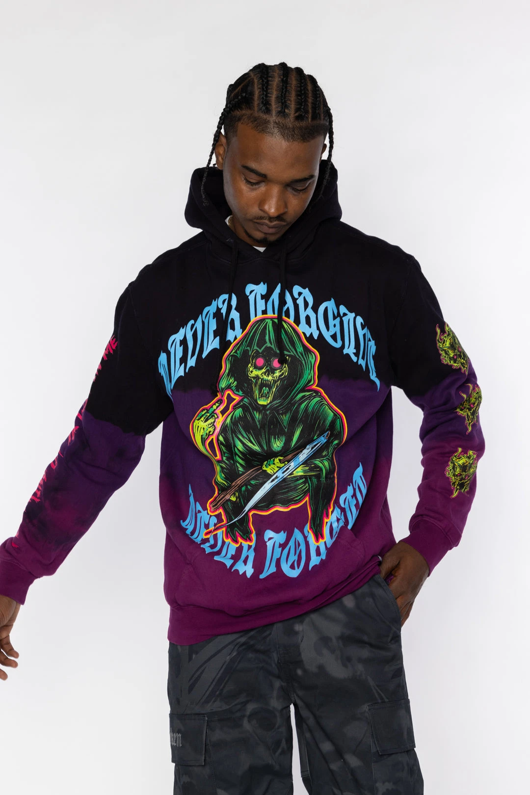 BROKEN PROMISES Hoodies Grave Goblin Dip Dye Hoodie