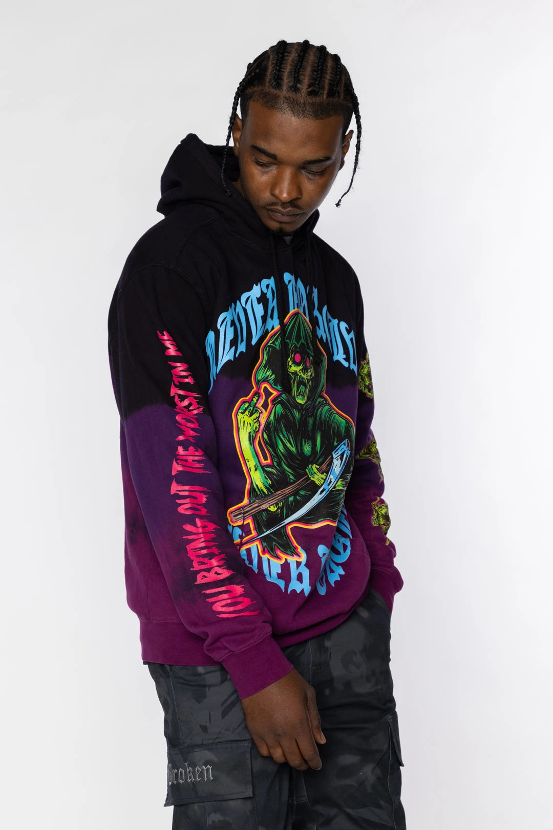 BROKEN PROMISES Hoodies Grave Goblin Dip Dye Hoodie