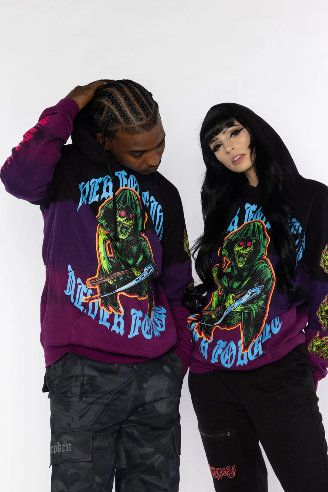 BROKEN PROMISES Hoodies Grave Goblin Dip Dye Hoodie