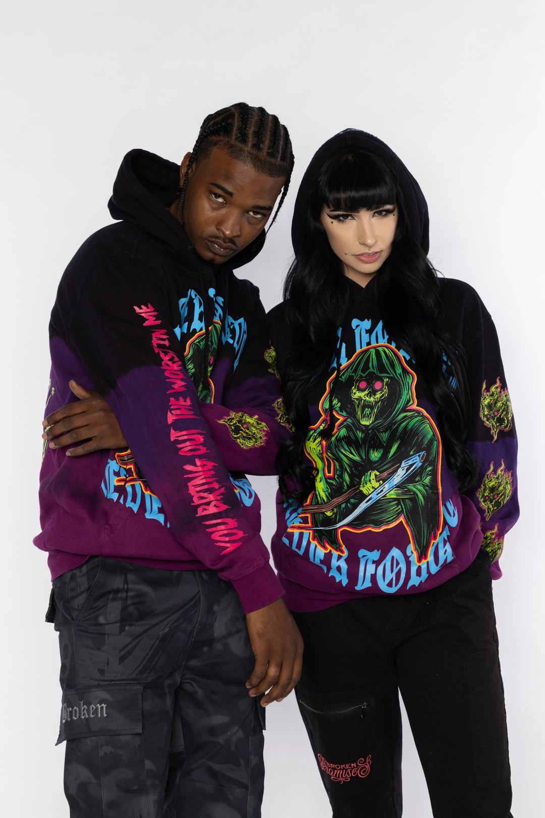 BROKEN PROMISES Hoodies Grave Goblin Dip Dye Hoodie