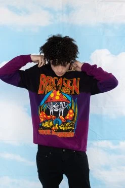 BROKEN PROMISES Memories Faded Dip Dye Purple Hoodie - BPxYH Hoodies