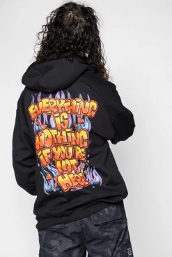BROKEN PROMISES Airbrush Hoodie Black - BP X Hot Stuff Hoodies