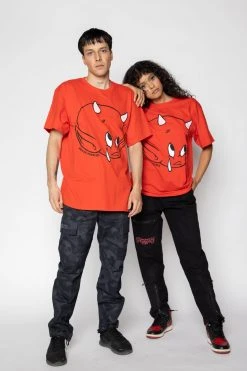 BROKEN PROMISES Shirts Teardrop Tee Red - BP X Hot Stuff