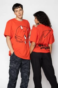 BROKEN PROMISES Shirts Teardrop Tee Red - BP X Hot Stuff