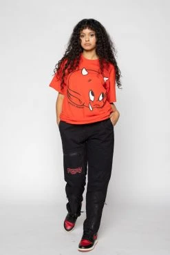 BROKEN PROMISES Shirts Teardrop Tee Red - BP X Hot Stuff