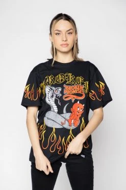 BROKEN PROMISES Shirts Cobra SST Black - BP X Hot Stuff