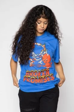 BROKEN PROMISES Ripper Tee Royal Blue - BP X Hot Stuff