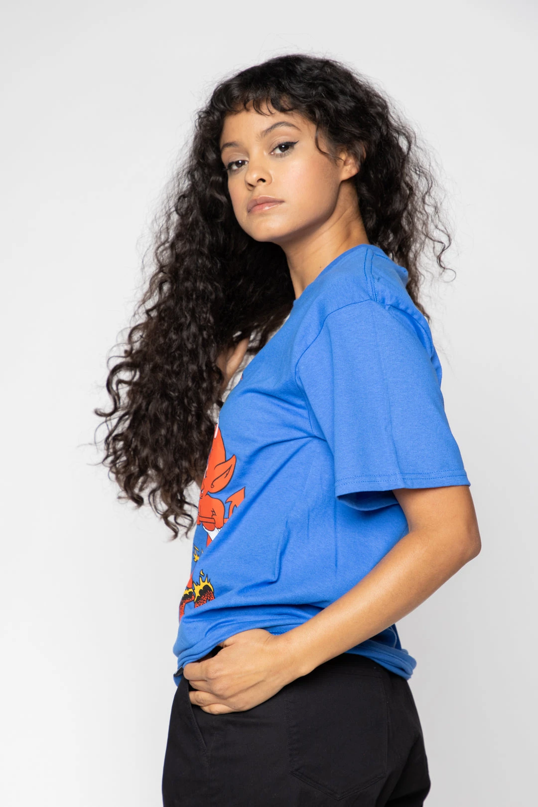 BROKEN PROMISES Ripper Tee Royal Blue - BP X Hot Stuff