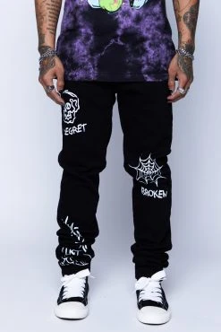 CASH Bottoms Unforgiven Denim Jeans Black