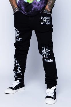 CASH Bottoms Unforgiven Denim Jeans Black