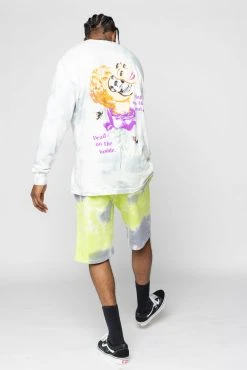 BROKEN PROMISES Beehive Shorts Tie Dye Green