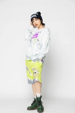 BROKEN PROMISES Beehive Shorts Tie Dye Green